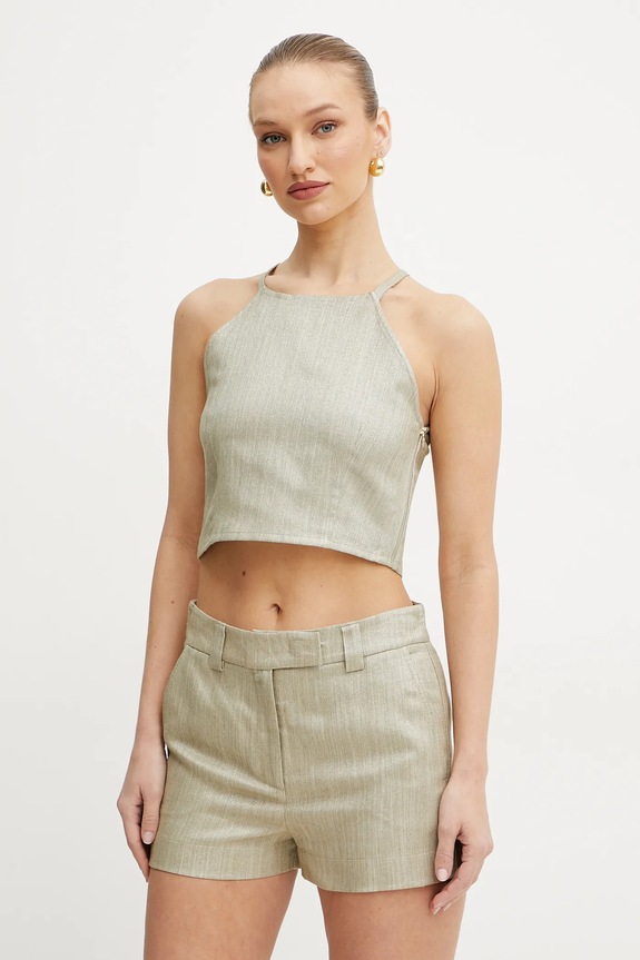 Top s dodatkom lana Marella STILLA bez uzorka bež 2513161172