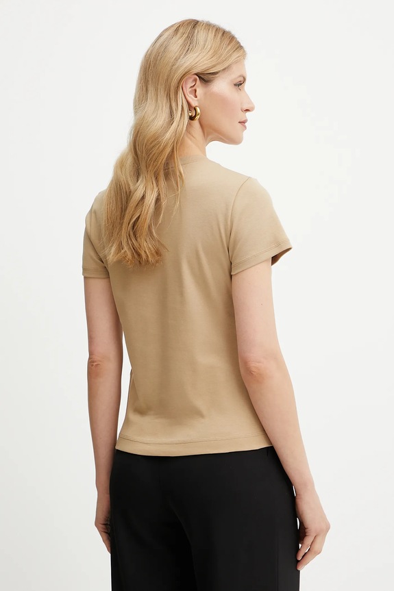 Odzież Marella t-shirt bawełniany LANGUE 2513971025 zielony