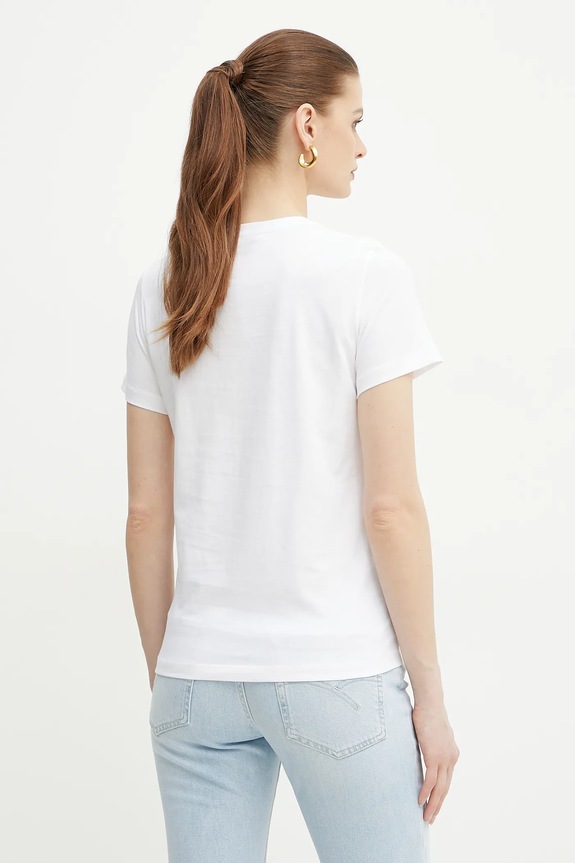 Oblačila Bombažna kratka majica Marella CAUCASO 2513971054 bela