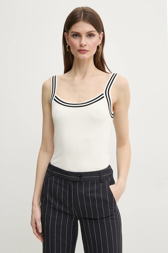 Top Marella Emme by Marella λεπτό μοτίβο μπεζ 2515361061