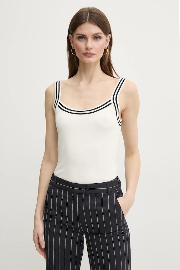 Top Marella Emme by Marella λεπτό μοτίβο μπεζ 2515361061