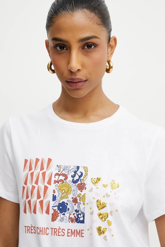 Marella t-shirt in cotone Emme by Marella bianco 2515971071