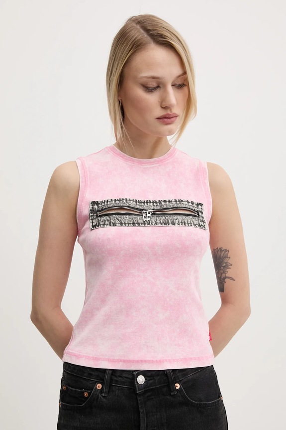 Diesel top T-ARTED imprimeu roz A16623.0AKBU