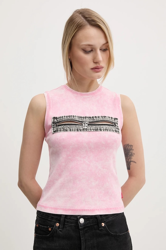 Diesel top T-ARTED imprimeu roz A16623.0AKBU