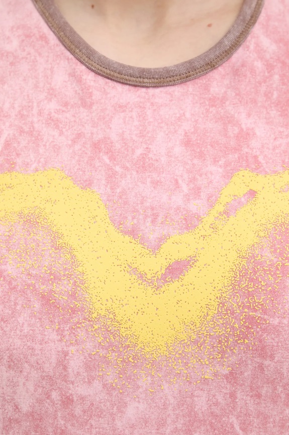 Μπλουζάκι Diesel T-UNCUTIE-LONG-Q3 T-SHIRT A17316.0SLBB ροζ