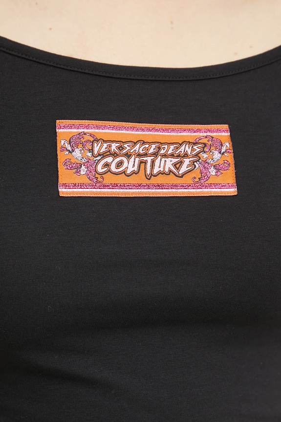 Tričko Versace Jeans Couture 78HAH618.J0035 čierna