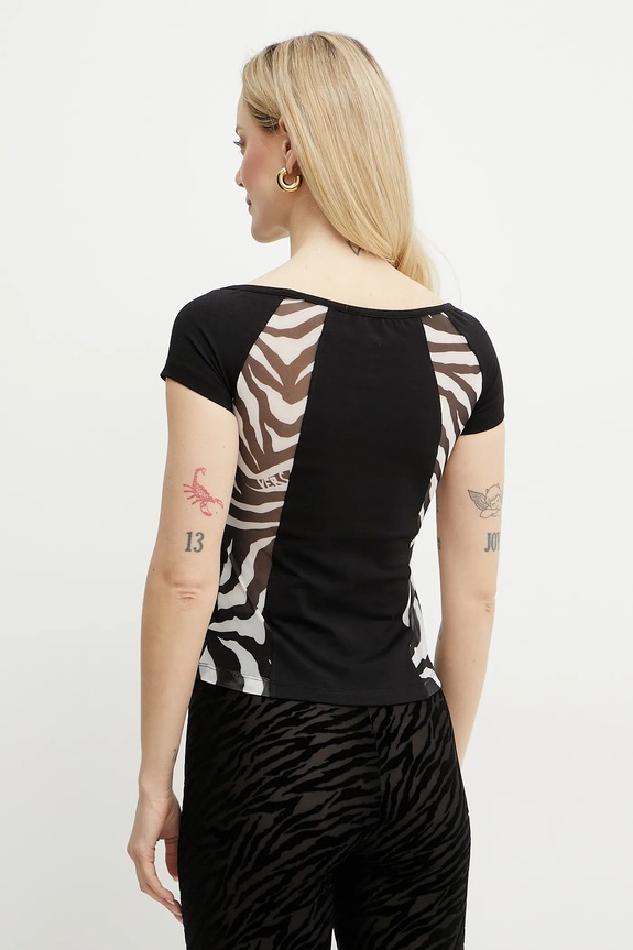 Ρούχα Μπλουζάκι Versace Jeans Couture 78HAH6A8.J0020 μαύρο