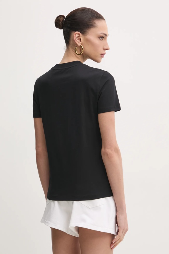 Odzież Versace Jeans Couture t-shirt bawełniany 78HAHE05.CJ00E czarny
