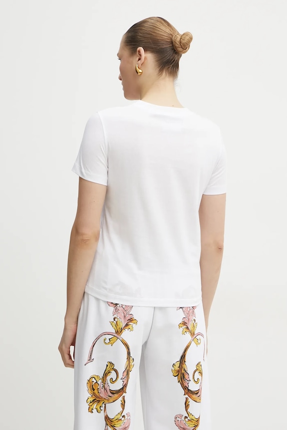 Îmbrăcăminte Versace Jeans Couture tricou din bumbac 78HAHT01.CJ00T alb