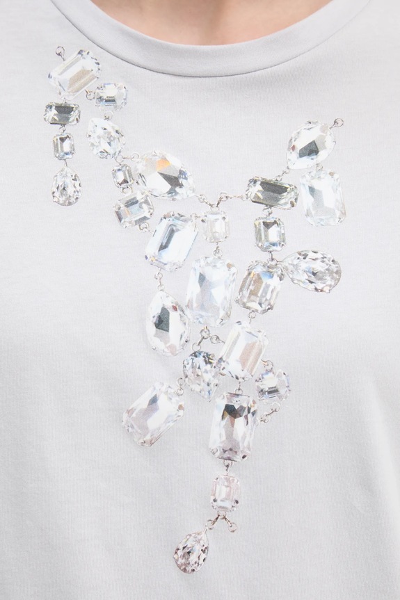 Sisley t-shirt bawełniany 3I1XL106R szary