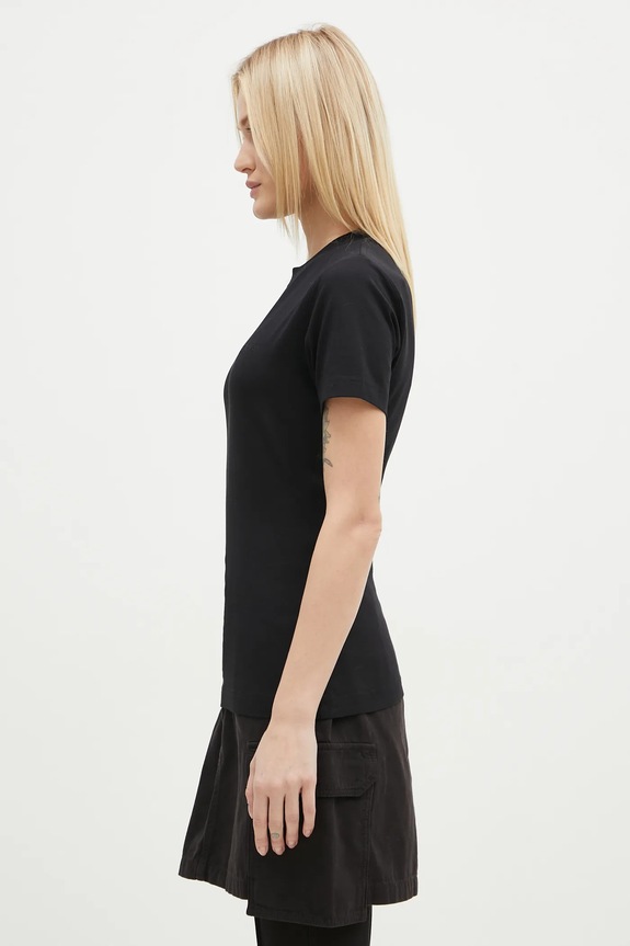 VETEMENTS t-shirt Embroidered Logo Fitted Hourglass WA66TR630B black SS25