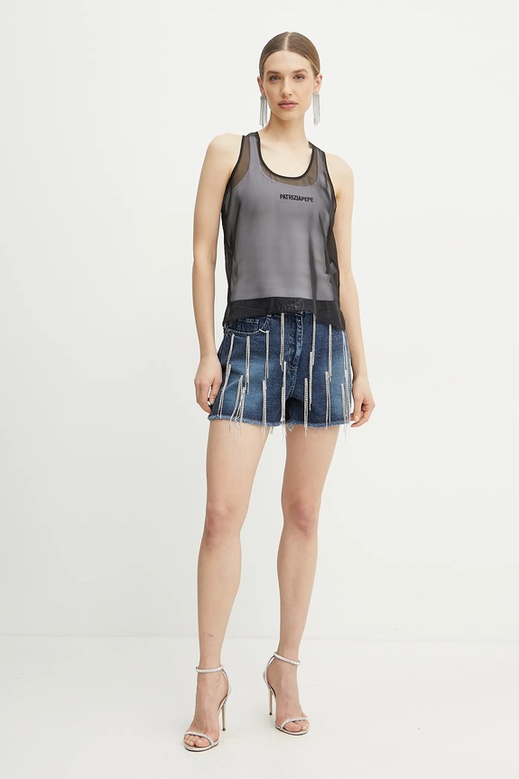 Ρούχα Top Patrizia Pepe 2C1613.A580 μαύρο