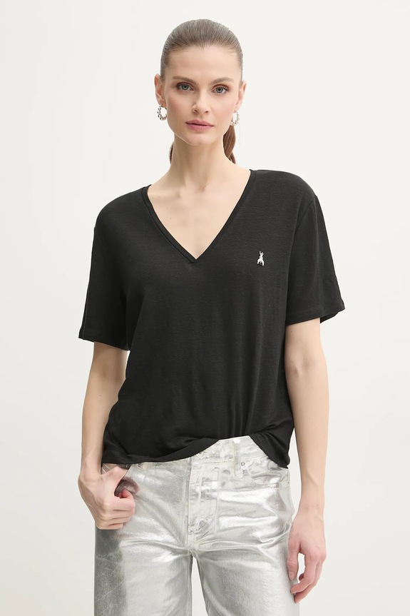 Λευκό μπλουζάκι Patrizia Pepe με ελαστάν μαύρο 2M4459.J291