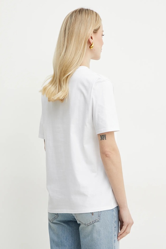 Ρούχα Βαμβακερό μπλουζάκι Patrizia Pepe 2M4464.J297 λευκό