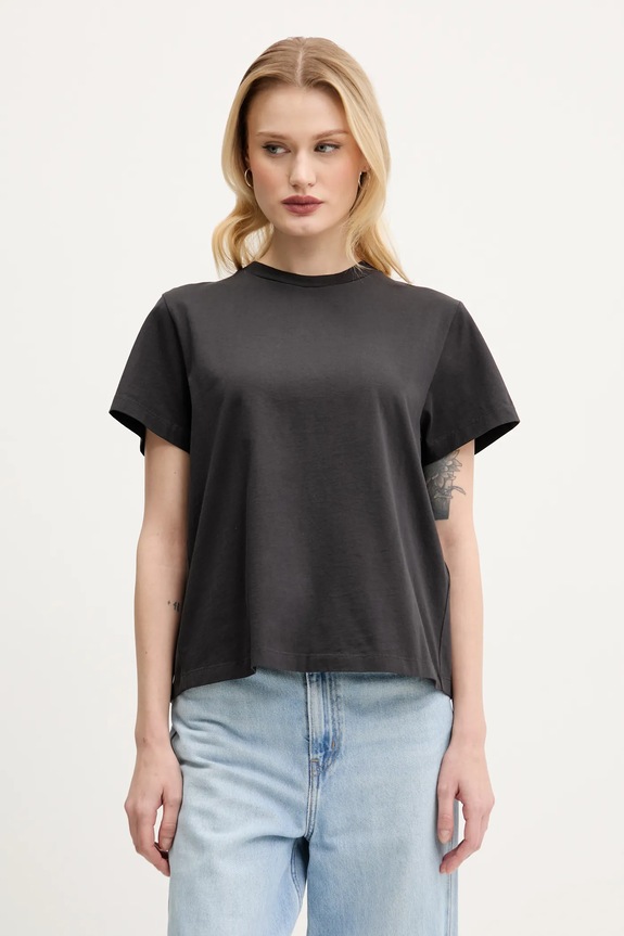Pamučna majica MM6 Maison Margiela relaxed crna S52GC0334.S24311