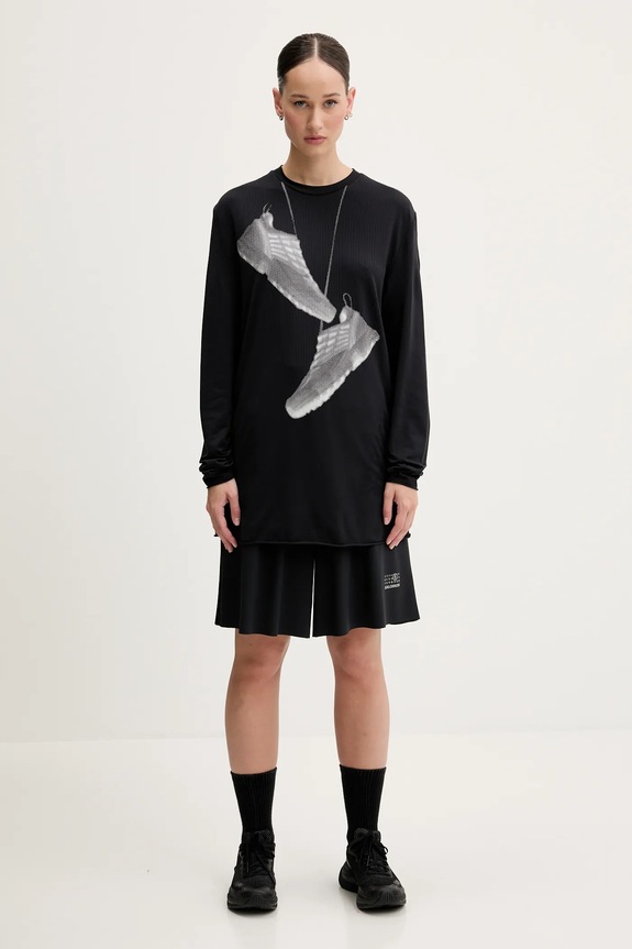 MM6 Maison Margiela camicia a maniche lunghe S52GC0346.M20101 nero SS25