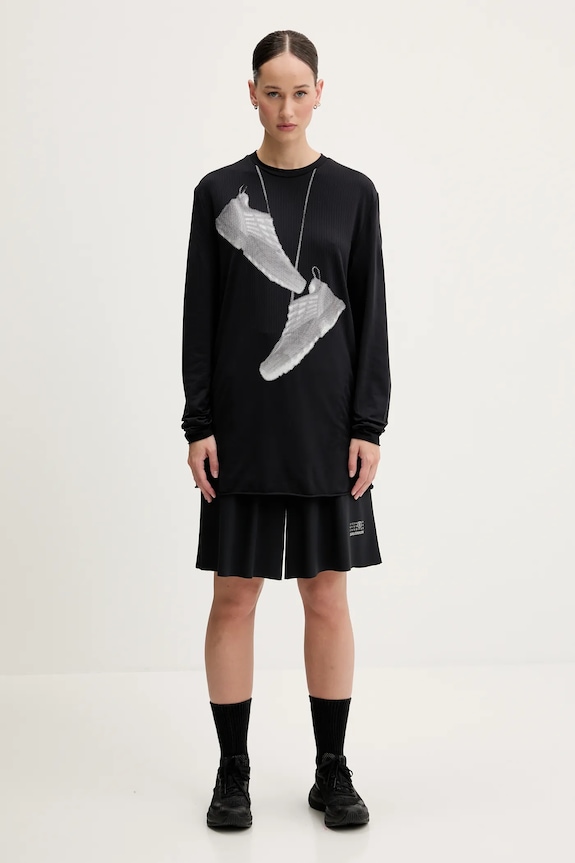 MM6 Maison Margiela camicia a maniche lunghe S52GC0346.M20101 nero SS25