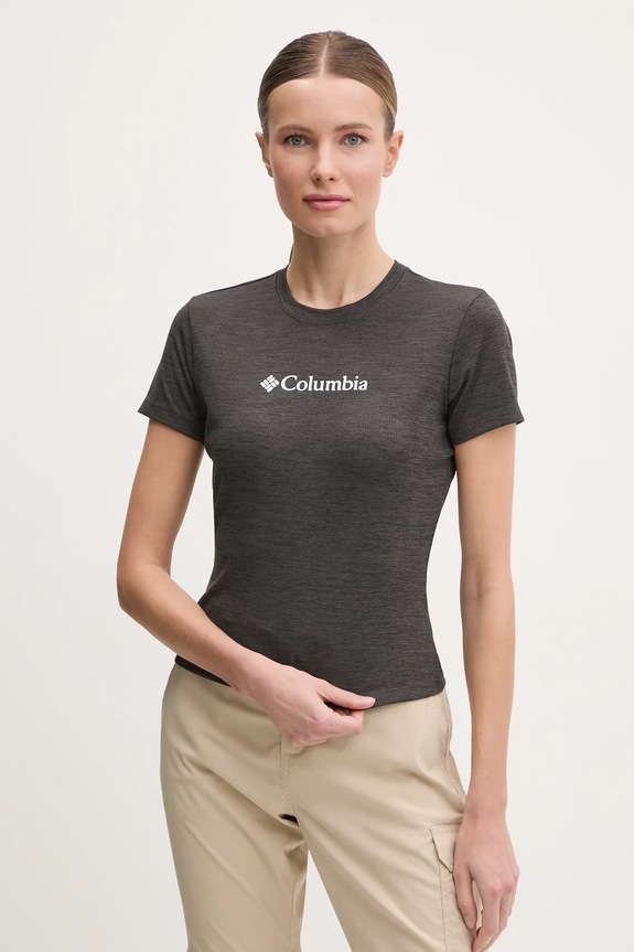 Columbia t-shirt sportowy Columbia Move z elastanem czarny 2103691