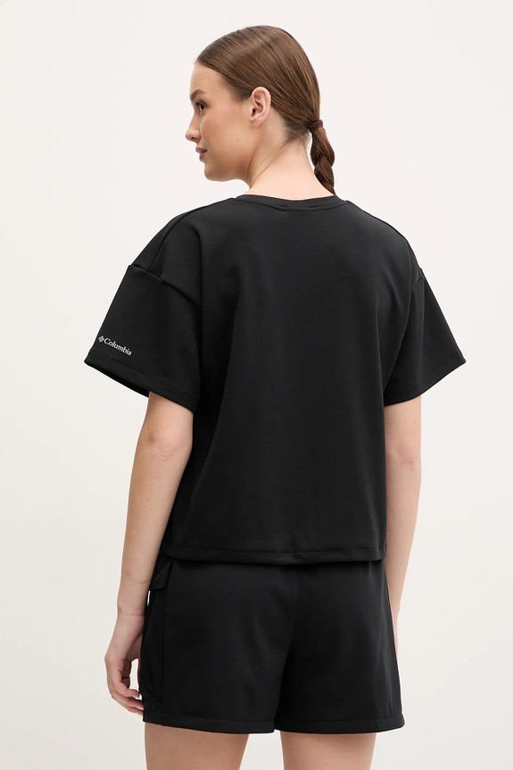 Columbia sportos póló Granite Point 2118831 fekete SS25