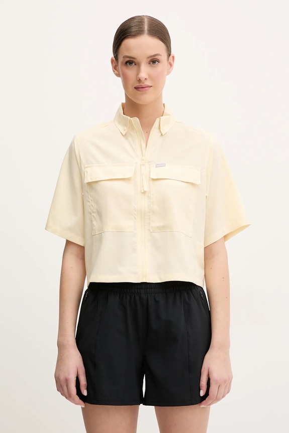 Columbia camicia Elevated View Utility corta giallo 2118731