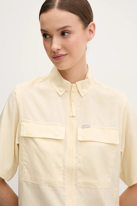 Abbigliamento Columbia camicia Elevated View Utility 2118731 giallo