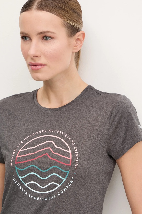 Columbia t-shirt sportowy Sloan Ridge szary 2077451