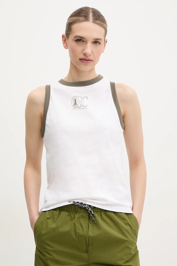 Pamučni top Columbia Rolling Bend Planet friendly bijela 2119981