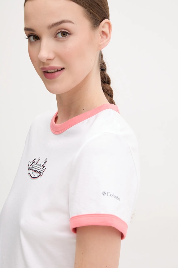 Columbia pamut póló Rolling Bend fehér 2120001