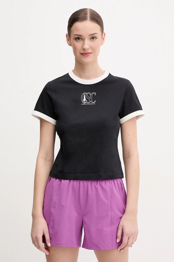 Columbia pamut póló Rolling Bend pamut fekete 2120001