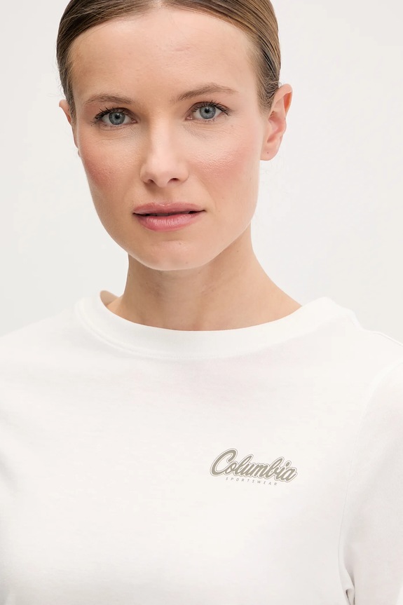 Columbia t-shirt bawełniany Rolling Bend biały 2120021