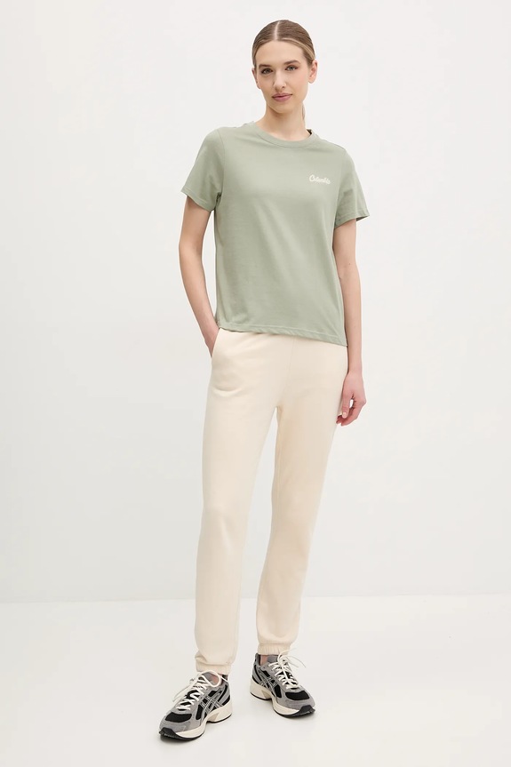 Columbia t-shirt in cotone Rolling Bend 2120021 verde AW25