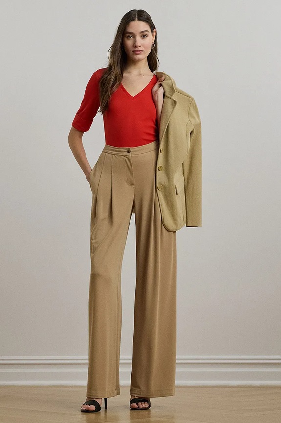 Oblačila Bombažna kratka majica Lauren Ralph Lauren 200815843 rdeča