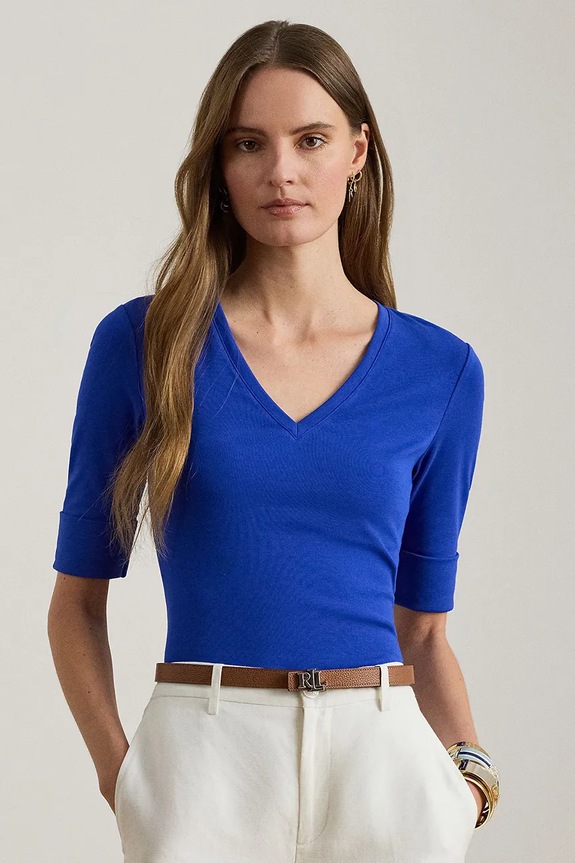 Lauren Ralph Lauren tricou uni albastru 200815843