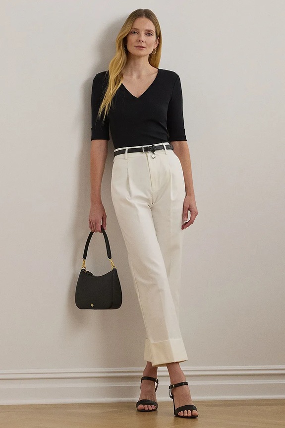 Oblečenie Bavlnené tričko Lauren Ralph Lauren 200815843 čierna