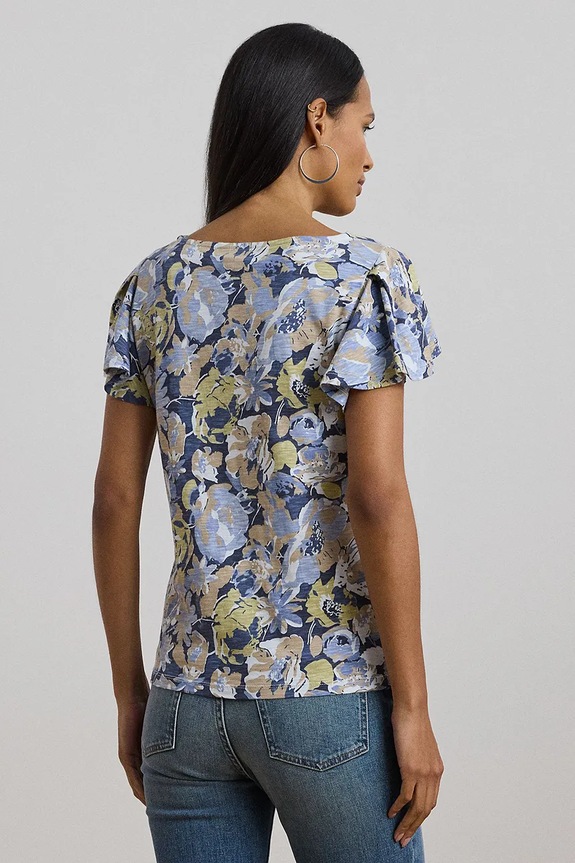 Lauren Ralph Lauren t-shirt bawełniany 200963875 niebieski SS25