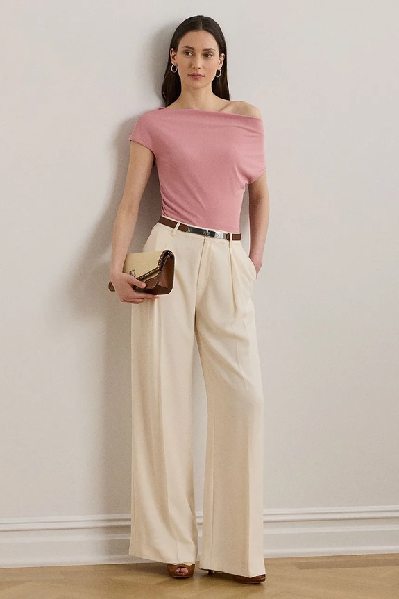 Ρούχα Μπλουζάκι Lauren Ralph Lauren 200963913 ροζ