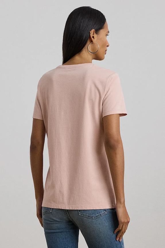 Lauren Ralph Lauren pamut póló 200963950 narancssárga SS25