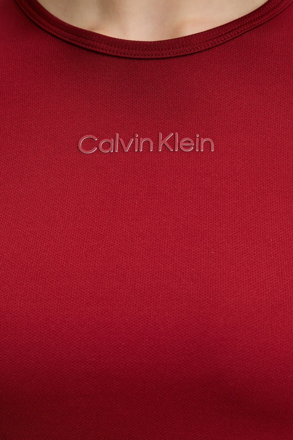 Μπλουζάκι προπόνησης Calvin Klein Performance LVGWS4K238 μπορντό