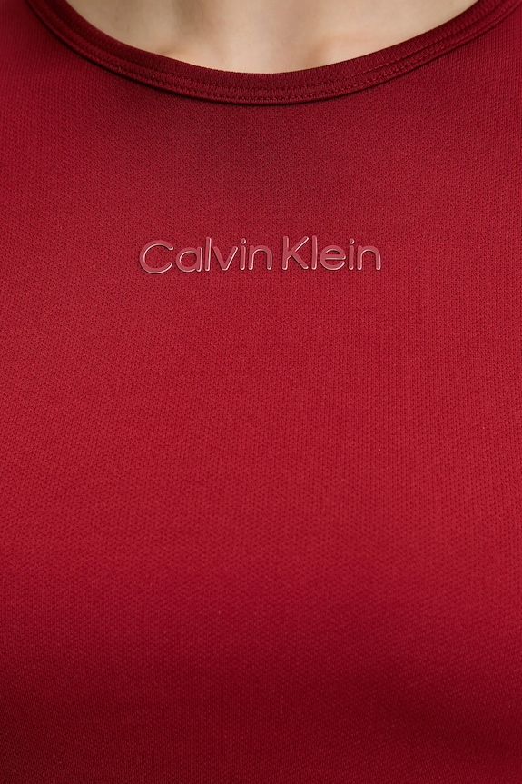 Μπλουζάκι προπόνησης Calvin Klein Performance LVGWS4K238 μπορντό