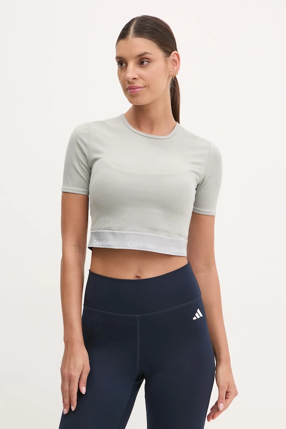 Calvin Klein Performance t-shirt treningowy z elastanem szary LVGWS5K144