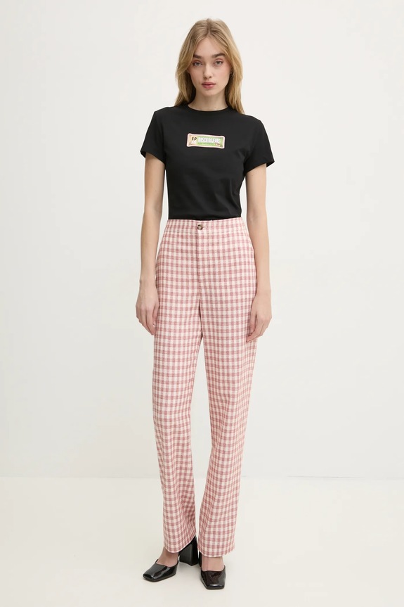 Βαμβακερό μπλουζάκι Moschino Jeans 0703.3229 μαύρο SS25