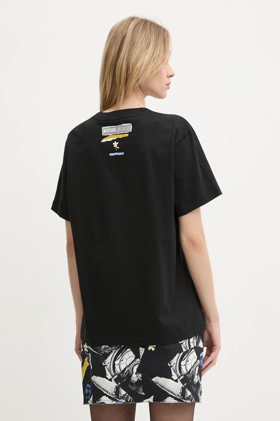 Oblečení Bavlněné tričko Moschino Jeans 0708.3229 černá