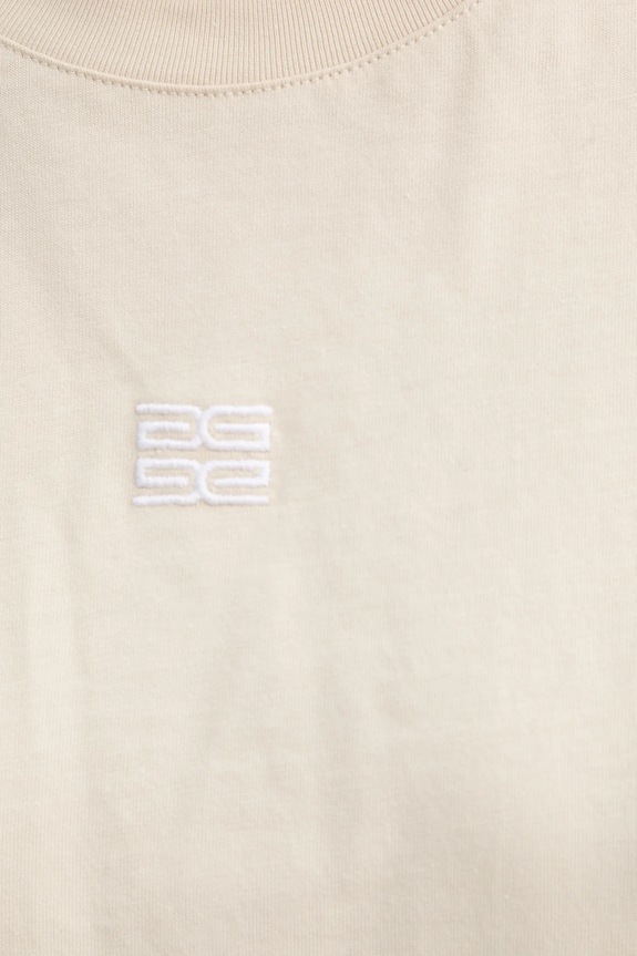 Gestuz t-shirt bawełniany 10910075 beżowy