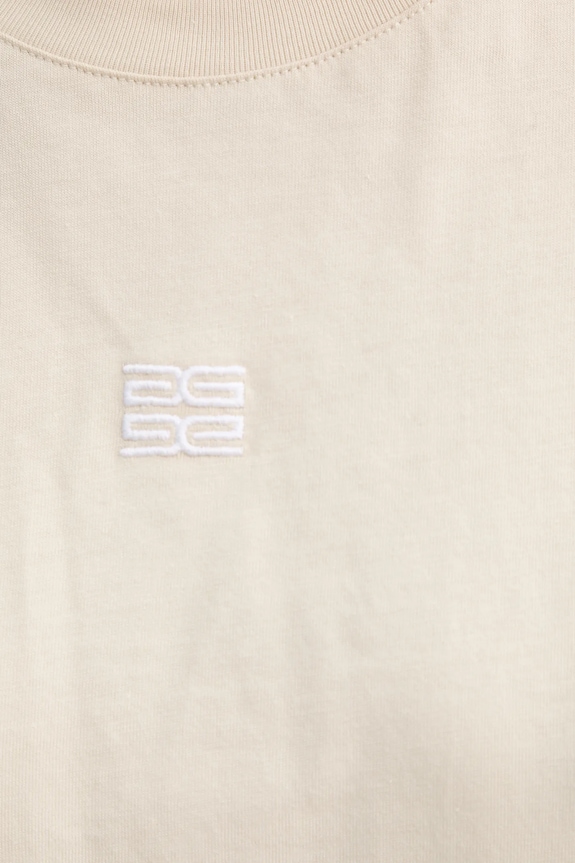 Gestuz t-shirt bawełniany 10910075 beżowy
