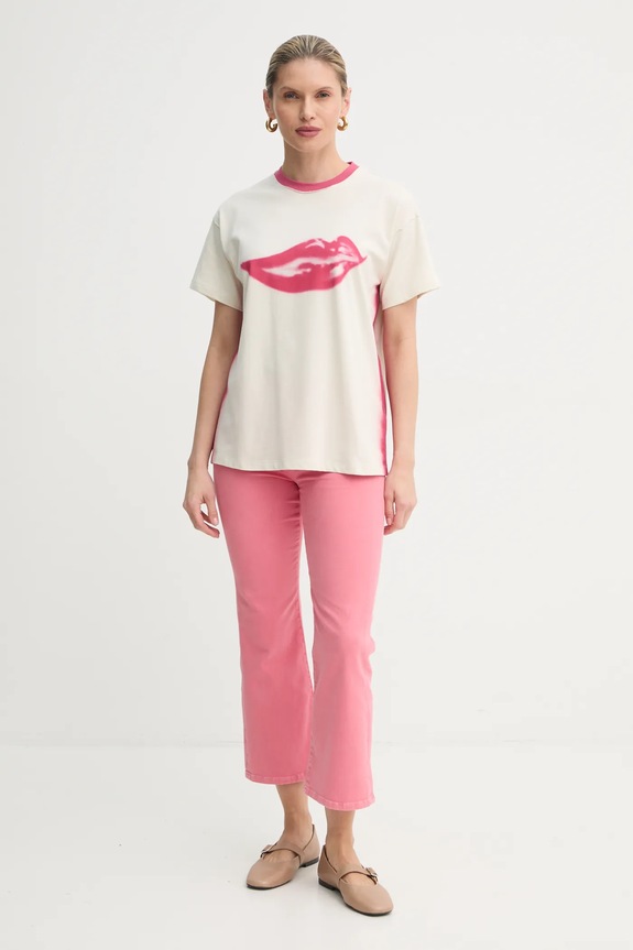 MAX&Co. tricou din bumbac x DC 2518971011200 bej SS25