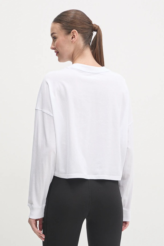 Oblečenie Bavlnené tričko s dlhým rukávom Dkny DP5T1117 biela