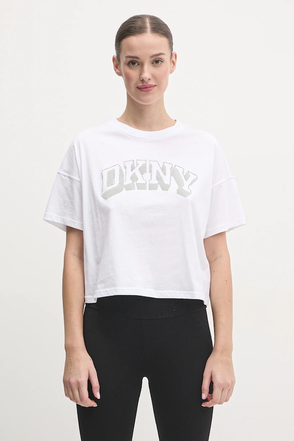 Dkny t-shirt bawełniany biały DP5T1119