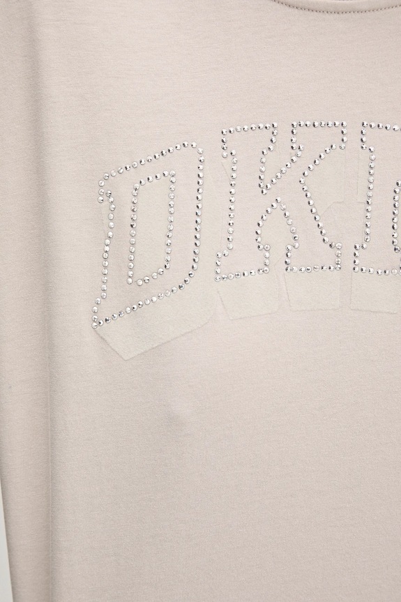 Dkny t-shirt bawełniany DP5T1119 beżowy