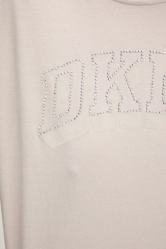 Dkny t-shirt bawełniany DP5T1119 beżowy