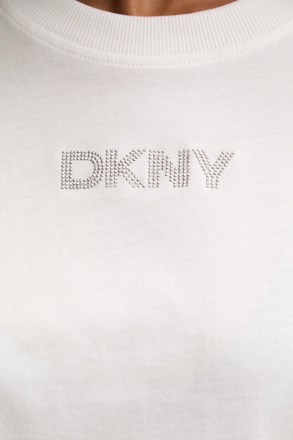 Бавовняна футболка Dkny DP4T1070 бежевий